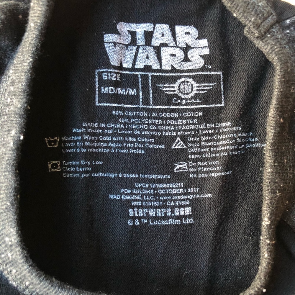 Star Wars Baseball T-Shirt Boys Size Medium - Picture 3 of 4